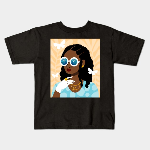 Cornrows Hairstyle Kids T-Shirt by tabithabianca